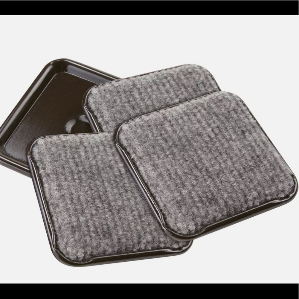 Lot Of 5 Waxman 4 Pieces 2-1/2" / SQUARE CARPET CASTER CUPS